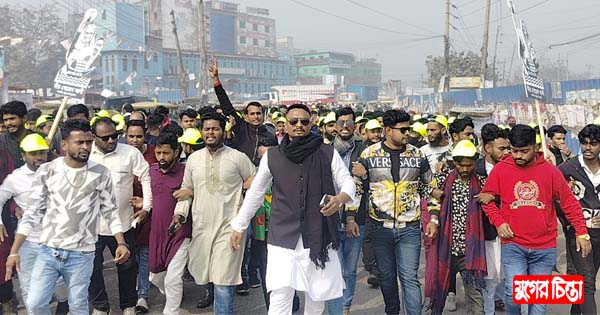 প্রধানমন্ত্রীর জনসমাবেশ যুবলীগ নেতা আল-আমিনের শোডাউন