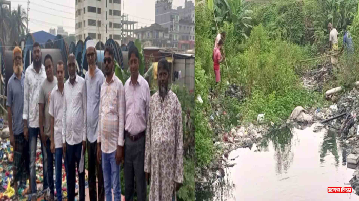 জলাবদ্ধতা নিরসনে উজ্জ্বলের খাল পরিষ্কার কার্যক্রম